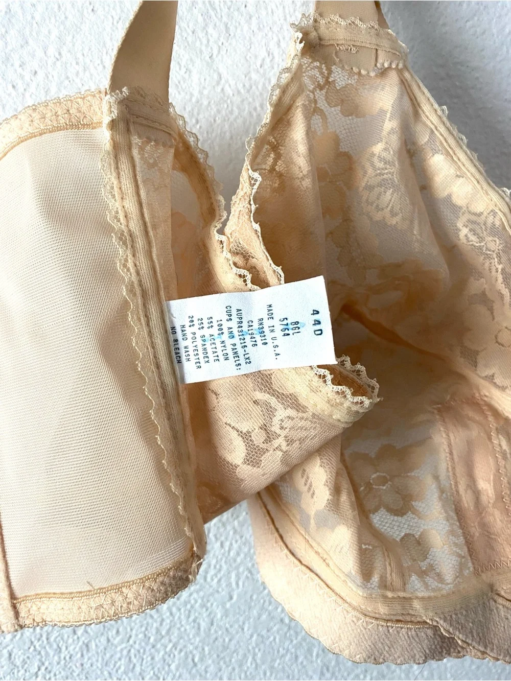 Vintage May Marie 50s Pin Up Bullet Bra 44D Plus Size New USA Made Sweater Girl